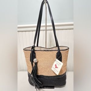 Brighton Collectibles Parma Raffia Tote Straw Bag